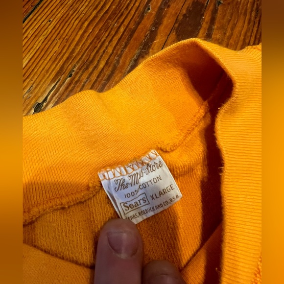 70’s Sears Mens Shop Sweatshirt Pocket Tee - Picture 5 of 5